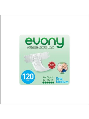 EVONY Belbantlı Yetişkin Hasta Bezi M Beden 120 Adet