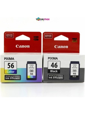 Canon Pg-46 /cl-56 Pixma E404/E414/E464/E484 Siyah ve Renkli Kartuş