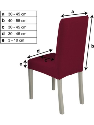 Elgeyar Likrali Kümaş Desenli Sandalye Örtüsü, Lastikli, Esnekli Sandalye Kılıfı 6li