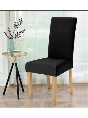 Elgeyar Likrali Sandalye Örtüsü, Sandalye Kılıfı, Lastikli ,Standart (1 Paket 6 Adet)