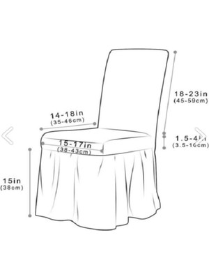 Elgeyar Jakarli Sandalye Örtüsü Etekli,Yüksek  li,Yıkanabilir,Esnekli,Lastikli 1 Adet