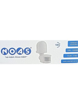 Noas 10 Amper 1200 Watt 180° Dönen Hareket Sensörü