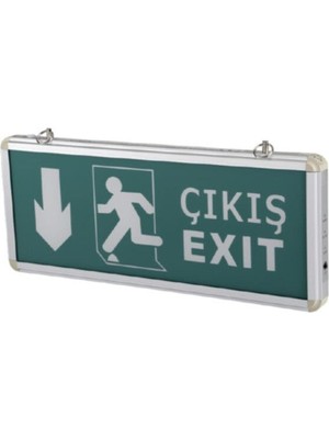 Cata Exit Armatür Ledli 3 Saat Şarjlı CT-9167 (Exıt-Çıkış-Aşağı Ok-K.adam)