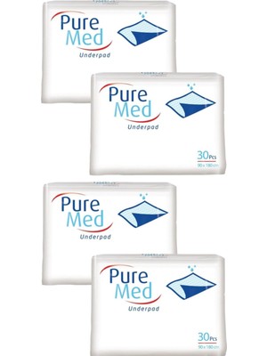 Pure Med  Hasta Yatak Koruyucu 90 x 180 4 Paket 120 Adet- Sişaum