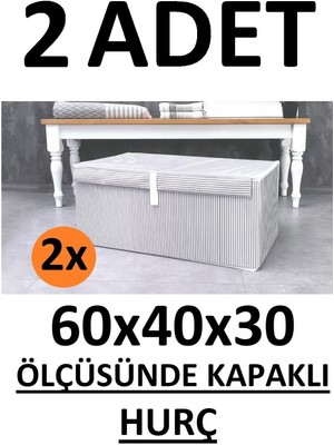 EC Shop Yegge 2 Adet Kapaklı Kutu Hurç Mega Boy 60*40*30* Çok Amaçlı Kutu Hurç Mega