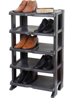 Proff Plastik Proff Sağlam Şık Siyah Premium Ayakkabılık 5 Katlı Fma932658