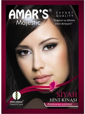 Amar's Orjinal Hint Kınası (Hindistan'dan Ithal) (Siyah)