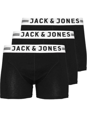 Jack & Jones Siyah-Beyaz Erkek 3'lü Boxer Set 12081832