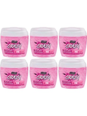 Hobby Crazy Head Islak Sert Jöle 150 ml 6'lı Set ( Kırmızı Renk) Hobby Crazy Head Islak Sert