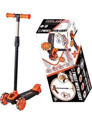 Cool Wheels Turuncu Twist LED Işıklı 3 Tekerlekli Ayarlı Scooter