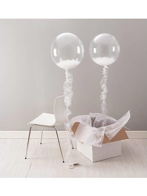 EC Shop Balonburada 18 Inç Şeffaf Bobo Balon Kaliteli 5 Adet