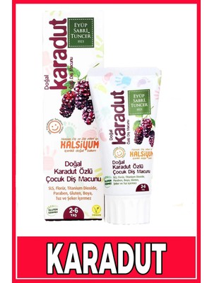 Eyüp Sabri Tuncer Doğal Karadut Özlü Çocuklar İçin Diş Macunu 1 Adet Glütensiz Aroma