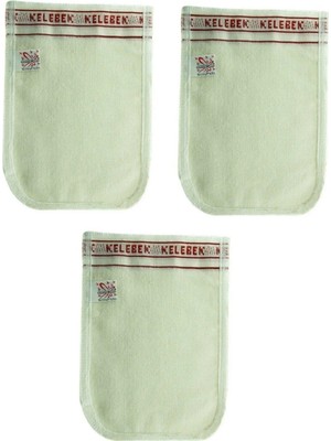 Kelebek Kese Kelebek Kalın Beyaz Banyo Hamam Kesesi 3 Adet 25X17 cm Kse