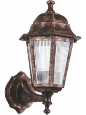 Zerpa Dekoratif Optik Altıgen Duvar Bahçe Aydınlatma Armatürü - Bakır