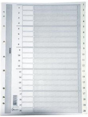 Bafix Karton Seperatör 1-20 Rakamlı