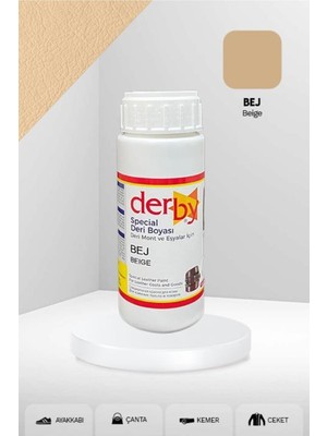 Derby Special Bej Deri Boyası 100 ml  Mont Eşya Çanta Kemer Cüzdan Ayakkabı Deri Boyası