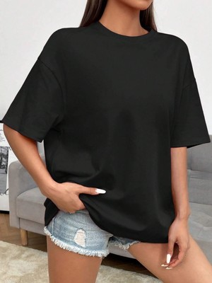 Trendseninle Kadın Its Okay Baskılı Oversize T-Shirt