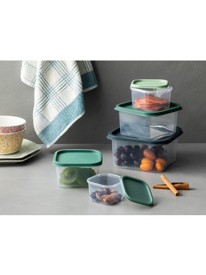English Home Keep Me 5 Parça Plastik Saklama Kabı Yeşil
