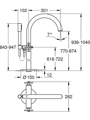 Grohe Atrio Banyo Bataryası - 25044003