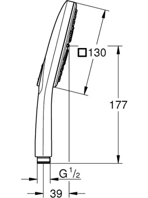 Grohe Rainshower Smartactive 130 Cube El Duşu 3 Akışlı - 26582A00