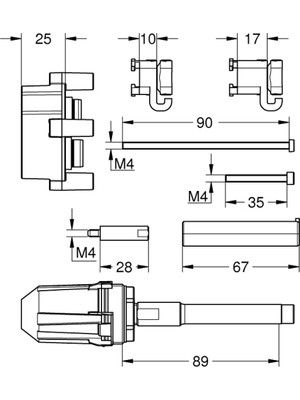 Grohe Universal Uzatma Seti, 25 mm - 14056000