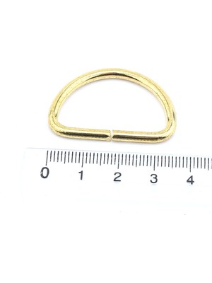 YF Store 10 Adet - 23X36 mm Sarı Kaplama, D Açık Halka, Çanta Halkası, Metal Halka