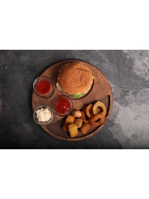 Sammwood Ahşap Hamburger&tost Sunum Tabağı