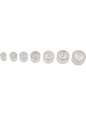 Alltarse 3xwhirlpool Pattern Ear Tüneli Genişletici Sedye Alevlenmiş Fiş Aksesuar 10 mm 3 Adet Küpe (Yurt Dışından)