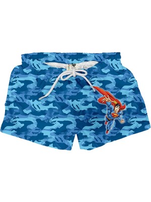 Slipstop Superman Short Mavi Çocuk Mayo