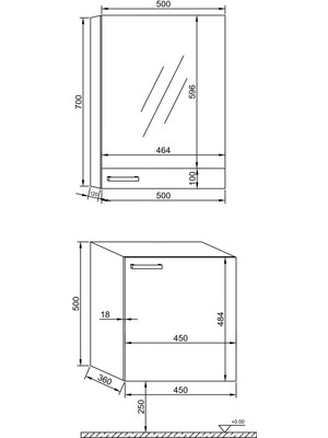 Era Çizgi 50 cm Beyaz Mdf Banyo Dolabı Takımı