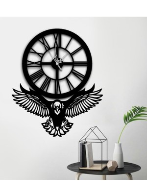 Şirin Lazer Kartal Roma Rakamlı Duvar Dekorasyonu Ahşap Mdf Tablo