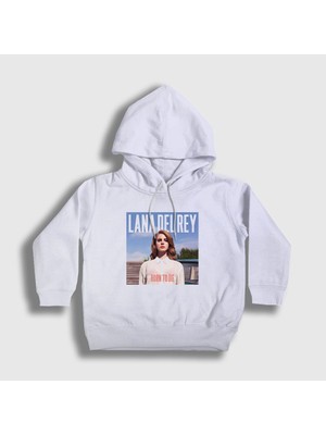 Presmono Unisex Çocuk Beyaz Born To Die Lana Del Rey Kapüşonlu Sweatshirt