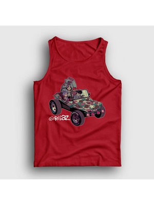 Presmono Unisex Kırmızı Geep Gorillaz Atlet