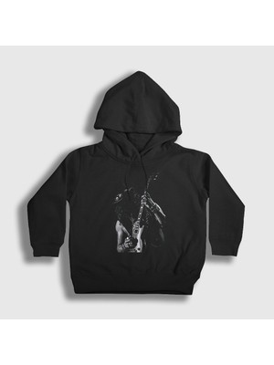 Presmono Unisex Çocuk Siyah Hold Guitarist Guns N' Roses Slash Kapüşonlu Sweatshirt