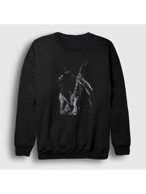 Presmono Unisex Siyah Hold Guitarist Guns N' Roses Slash Sweatshirt