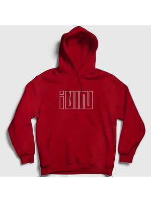 Presmono Unisex Kırmızı Logo K-Pop G I Dle Kapüşonlu Sweatshirt