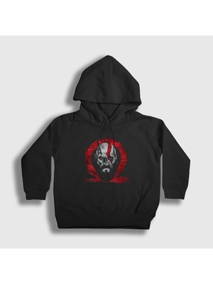 Presmono Unisex Çocuk Siyah Kratos V2 God Of War Kapüşonlu Sweatshirt