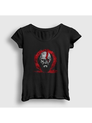 Presmono Kadın Siyah Kratos V2 God Of War T-Shirt