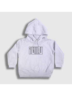 Presmono Unisex Çocuk Beyaz Logo K-Pop G I Dle Kapüşonlu Sweatshirt