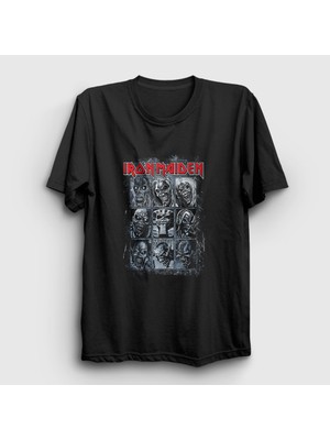 Presmono Unisex Siyah Mummy V2 Iron Maiden T-Shirt