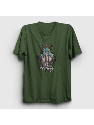 Presmono Unisex Haki Nature Heilung T-Shirt
