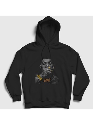 Presmono Unisex Siyah Rings Zayn Malik Kapüşonlu Sweatshirt