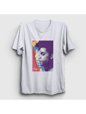 Presmono Unisex Beyaz Vintage Prince T-Shirt