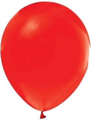 Kidspartim 100 Lü Metalik Kırmızı Balon 12 Inç
