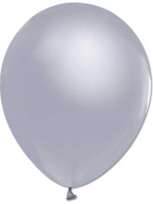 Kidspartim 100 Lü Metalik Gümüş Balon 12 Inç