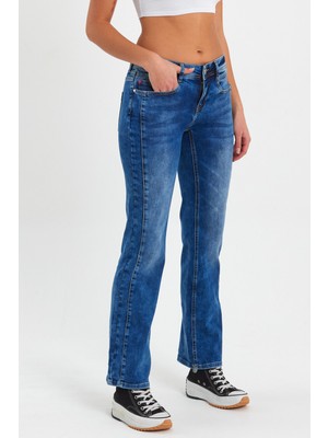 Rodi Kadın Sol Cep Fermuarlı Denim Pantolon RD24YB013780