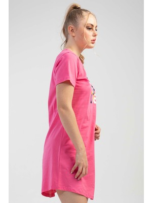 The My Butik Kadın Pamuklu Kısa Kol Gecelik