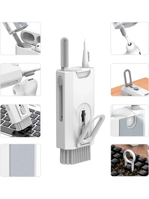Z-Mobile Airpods Temizlik Kiti & Klavye Fırçası Çok Fonksiyonlu Temizleme Aparatı Temizlik Seti Tv Bilgisayar Telefon Tüm Cihazlar ile Uyumlu