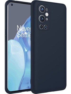 Caseart One Plus 9 Pro ile Uyumlu Kapak Kamera Korumalı Içi Kadife Lansman Silikon Kılıf - Lacivert