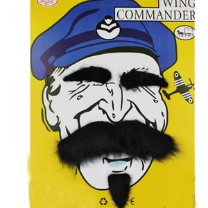 Commander Komutan Sakal Bıyık Kaş Set Takma Sakal Bıyık Kaş